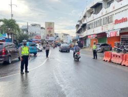 Polres Pringsewu Imbau Pengendara Waspadai Jalanan Licin
