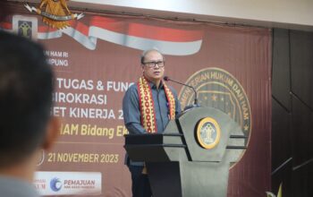 Staf Ahli Menkumham Bidang Ekonomi Beri Penguatan Tusi dan RB Guna Pencapaian Target Kinerja Jajaran Kemenkumham Lampung Tahun 2023