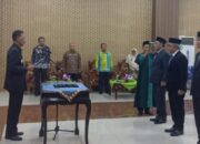Pemkab Pringsewu Gelar Pelantikan dan Pengambilan Sumpah Pejabat Pimpinan Tinggi Pertama