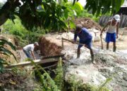 Antisipasi Banjir, Pekon Bulukerto Bangun Gorong – gorong Beton