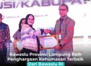 Bawaslu Lampung Raih Penghargaan Kehumasan Terbaik