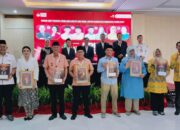 KPU Pringsewu Gelar Pleno Penetapan dan Pengundian Nomor Urut Pasangan Calon Bupati dan Wakil Bupati