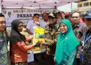 Pj. Gubernur Lampung Pantau Bahan Kebutuhan Pokok di Pasar KTM Mesuji