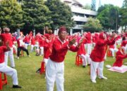 Unila Gelar Senam BEP Bersama Purnabakti di Momen Dies Natalis ke-60