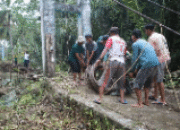 Jembatan Gantung Tampang Muda Mulai Terbentang, Gotong Royong Jadi Kekuatan Utama