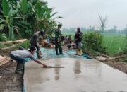 Pembangunan Rabat Beton TMMD ke-127 Kodim 0421/LS Permudah Akses Sekolah dan Distribusi Hasil Pertanian Warga