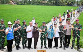 Bupati Nanda Dampingi Wasev Panglima TNI Tinjau TMMD Ke-127 Kodim 0421/Lampung Selatan